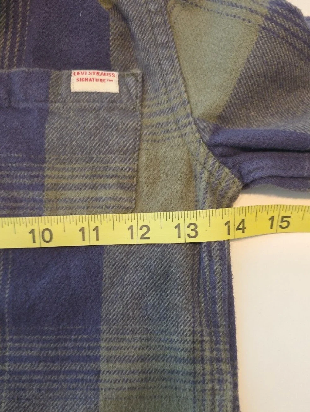 Levi's Boys Green Blue Plaid Hooded Flannel Shacket Shirt Size 4/5 90s Grunge